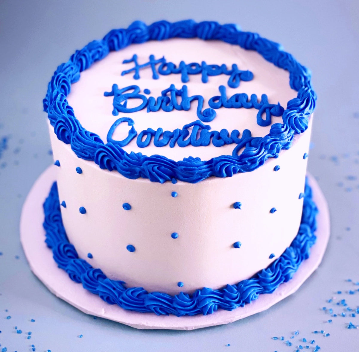 blue birthday cake for men